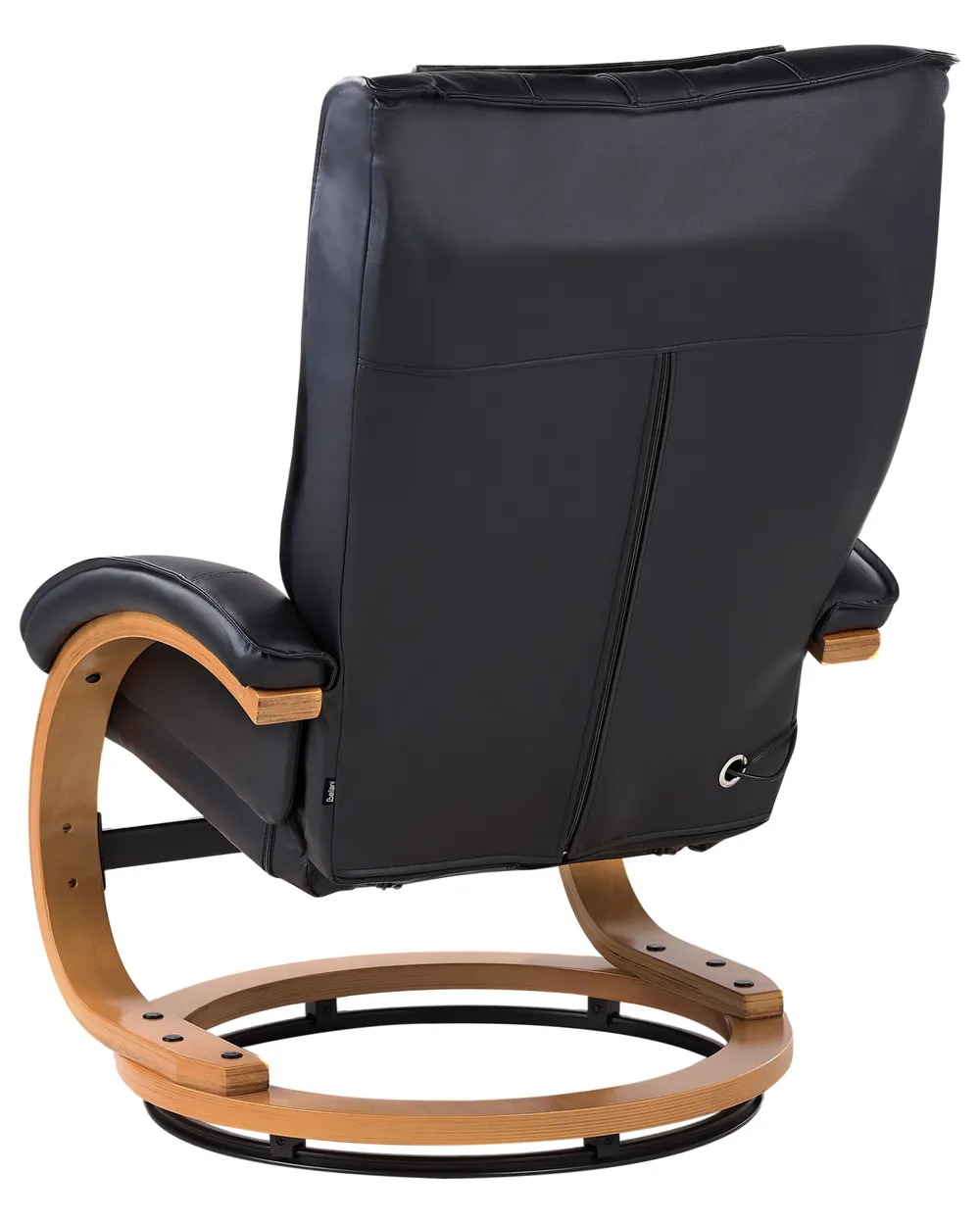 Massage Chair MAJESTIC with Footstool Faux Leather Black_963700