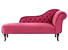 Rechtsseitige Chaiselongue NIMES Samtstoff Dunkelrot