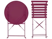 Bistro Set klappbar FIORI Metall Burgunderrot_814915