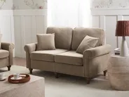 Sofa 2-Sitzer GINNERUP Stoff Braun_1035511