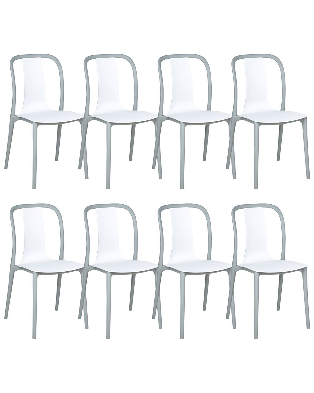 Gartenstuhl 8er Set SPEZIA Weiß