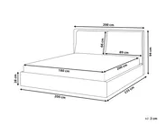 Wasserbett Bouclé BAJONNA 180 x 200 cm Braun_1007251