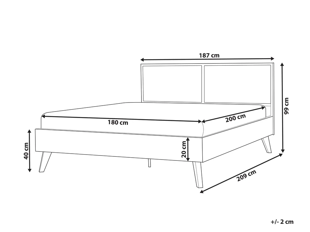 Bett mit Lattenrost Rattan MONPAZIER 180 x 200 cm Dunkelbraun_908353