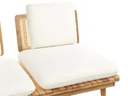 Lounge Set mit Tisch 4-Sitzer ACCADIA zertifiziertes Akazienholz Hellbeige_952785