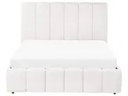 Bett mit Stauraum VAUVERT Stoff Cremeweiß 140 x 200 cm_1091174