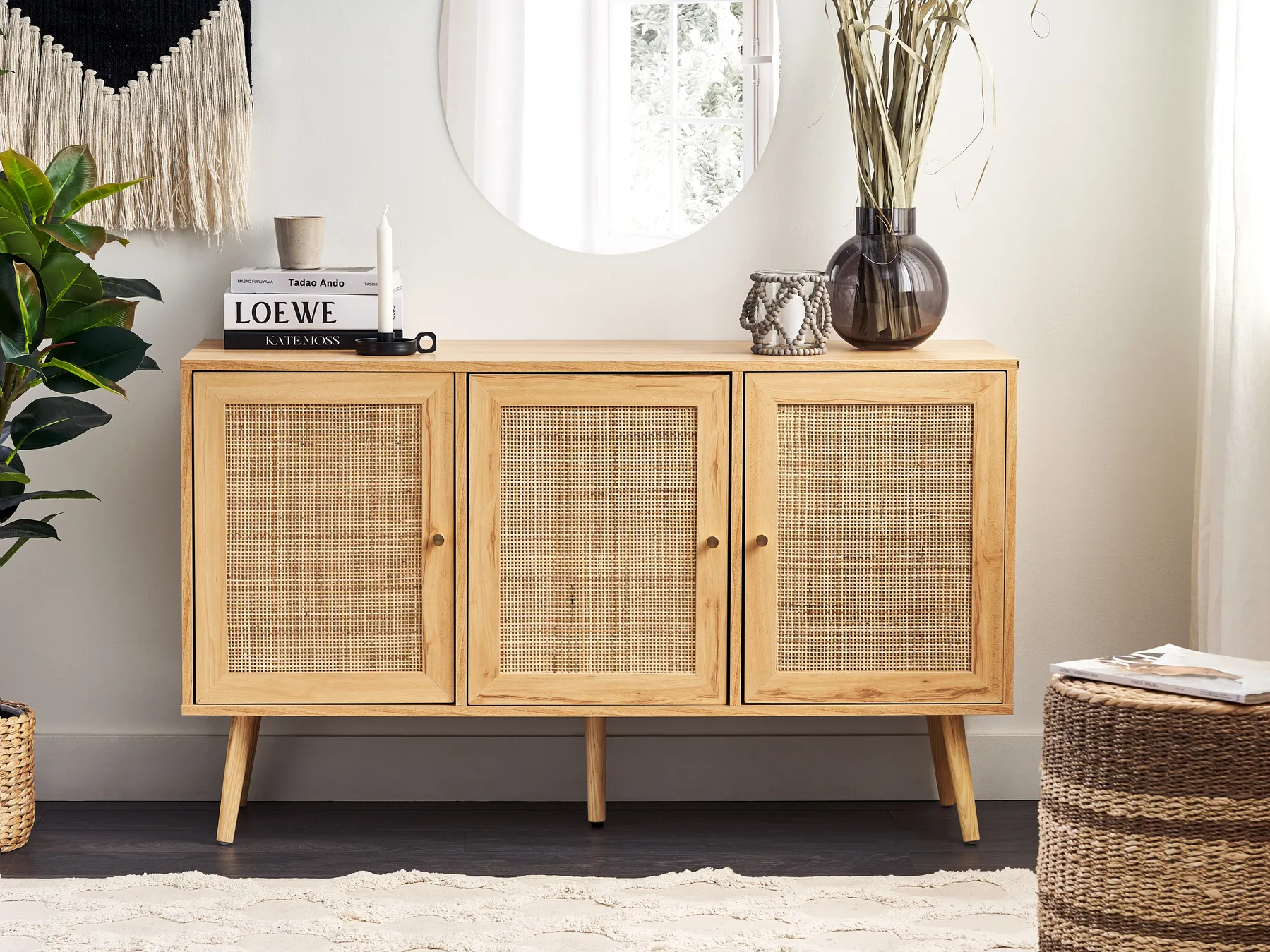 Cabinet PEROTE Rattan Light Brown_841286