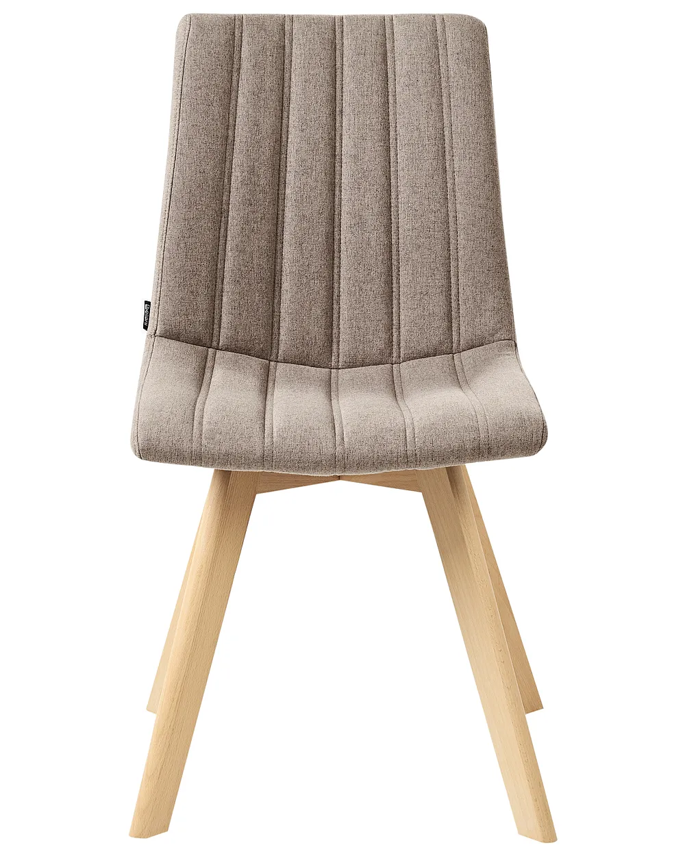 Set of 2 Dining Chairs CALGARY Fabric Brown_958217