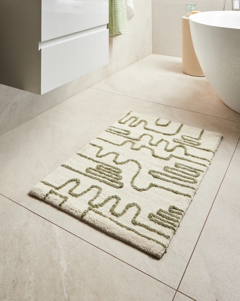 Badematte DAHARL Beige 60 x 90 cm