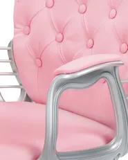 Desk Chair PRINCESS Faux Leather Pink_1082174
