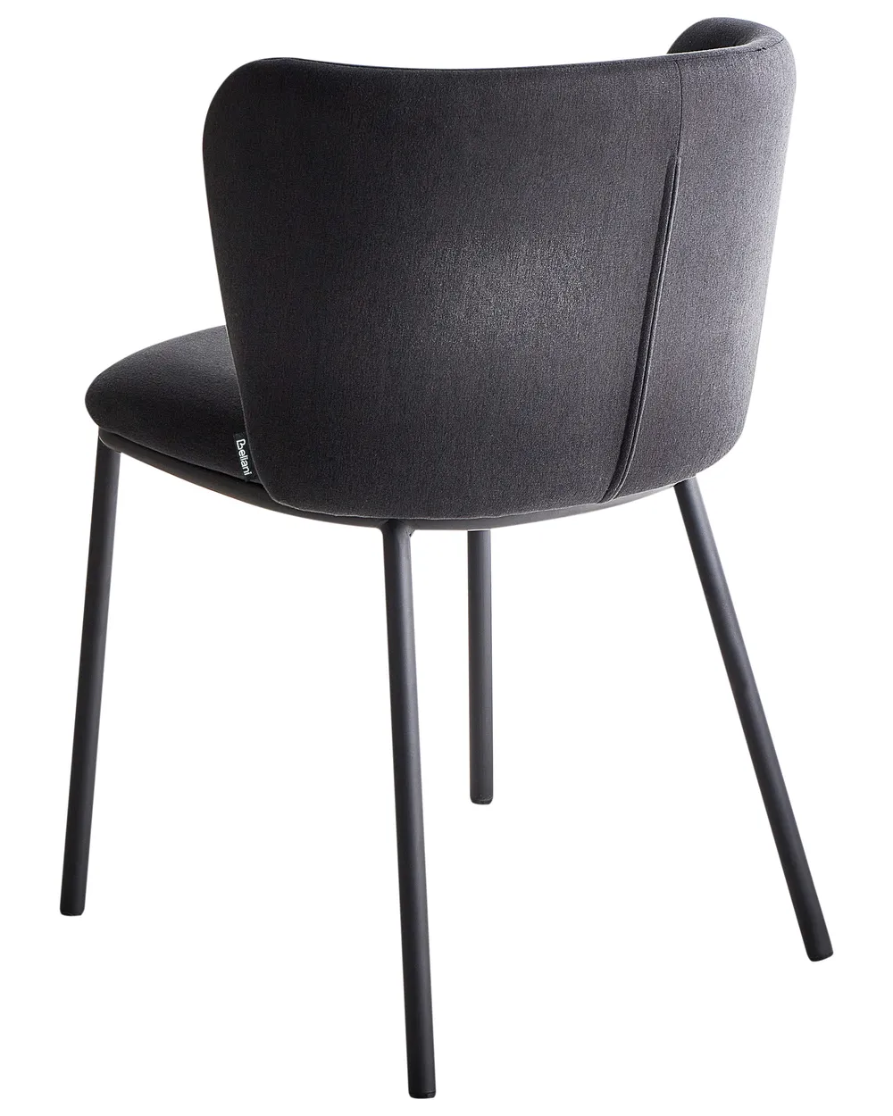 Esszimmerstuhl 2er Set MINA Stoff Schwarz_1028342