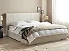 Bett mit Stauraum VION Stoff Hellbeige 180 x 200 cm