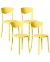 Gartenstuhl 4er Set VIESTE Gelb
