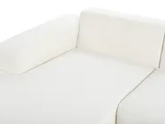 Corner Sofa 4 Seater LUNGO with Ottoman Boucle White Right Hand_962434