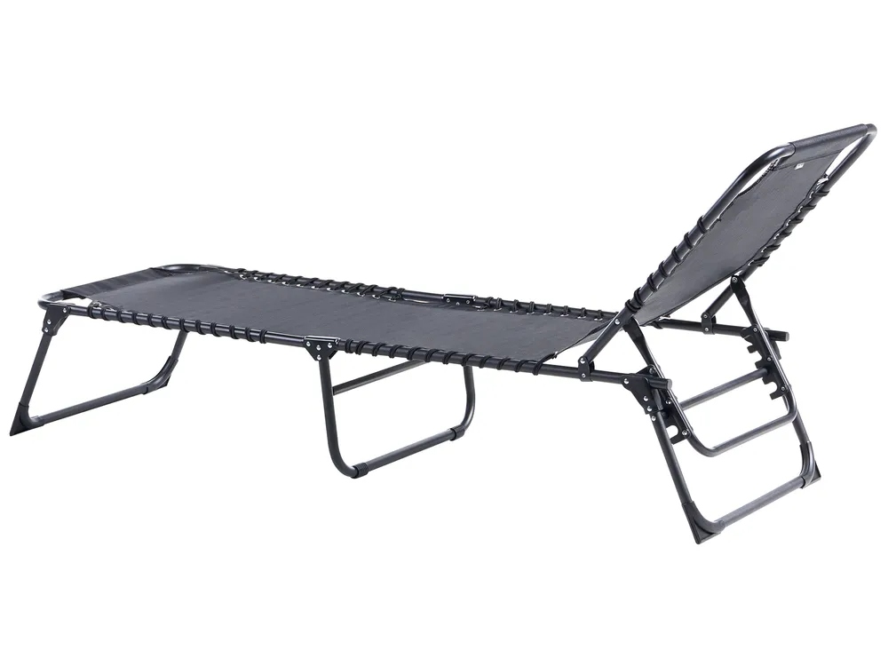 Sonnenliege AMBATO mit Relaxfunktion Metall Schwarz_1056007