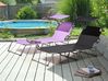 Sonnenliege FOLIGNO mit Relaxfunktion Metall Schwarz
