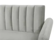 Schlafsofa 3-Sitzer VIMMERBY Samtstoff Hellgrau_764235