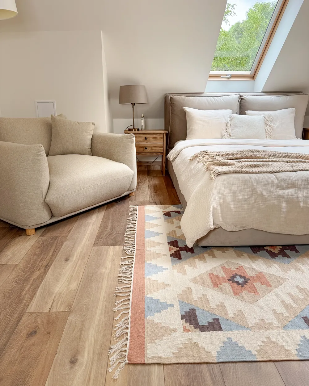 Bett mit Stauraum BAJONNA Samtstoff Beige 160 x 200 cm_1001463
