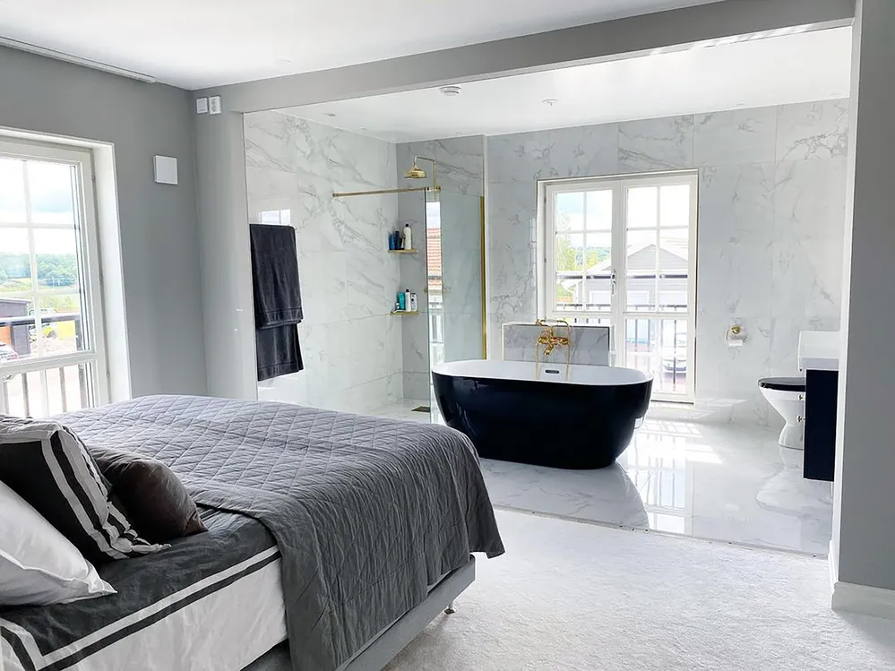 Freistehende Badewanne TESORO 170 x 77 cm Schwarz_826885