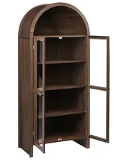 Vitrine mit Glastüren GLENWOOD 79 cm Dunkelbraun_1064922