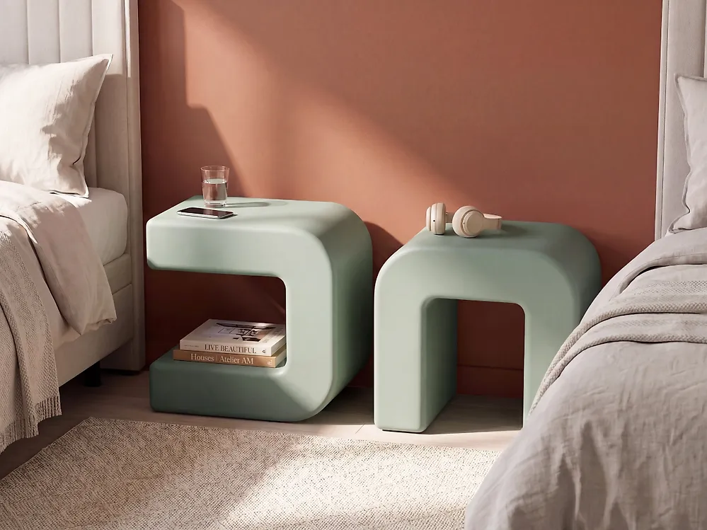 Set of 2 Side Tables MOZIA Green_1166135