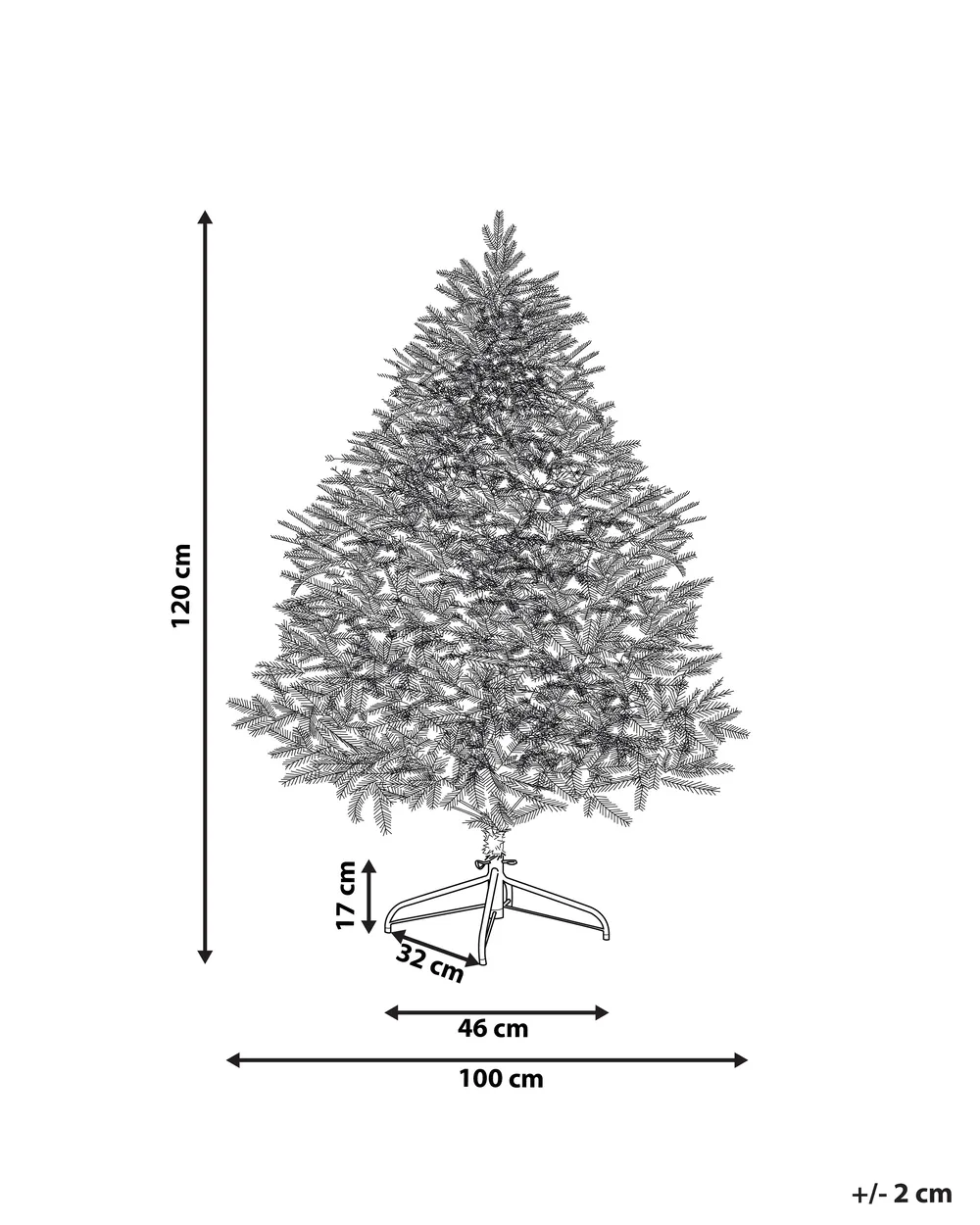 Künstlicher Weihnachtsbaum FARNHAM 120 cm Rosa_813166