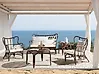 Lounge Set mit Tisch 4-Sitzer BRINDISI Rattan Dunkelbraun