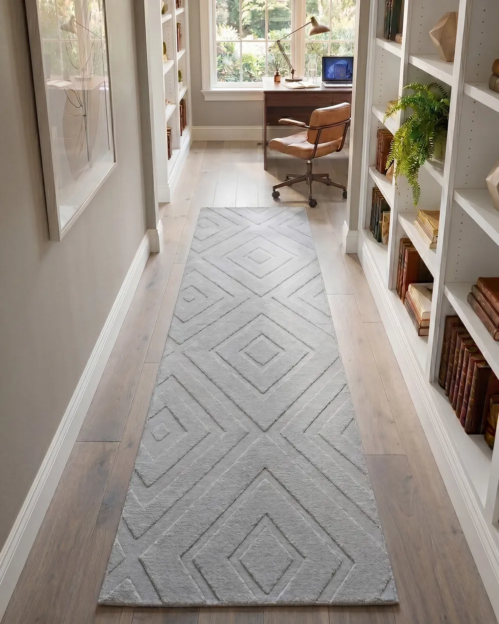 Rug BORAH Light Grey 80 x 300 cm