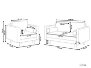 Sofa Set 3-Sitzer NURMO Stoff Dunkelgrün_896095