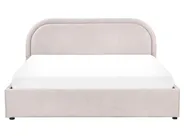 Ottoman Bed QUILLIEN Chenille Taupe 160 x 200 cm (EU King Size)_989559