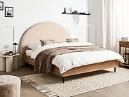 Bett mit Lattenrost Bouclé MILLAY 160 x 200 cm Beige_1185436
