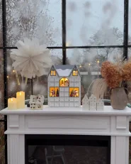 Christmas Decoration LED FEMUND 40 cm Advent Calendar White_1033770