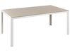 Gartentisch CATANIA 160 cm 91 cm Glas Beige