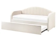 Ausziehbett Bouclé EYBURIE 90 x 200 cm Hellbeige_907121