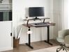 Schreibtisch elektrisch höhenverstellbar WILBANKS 120 cm 60 cm mit USB-Anschluss Braun / Schwarz