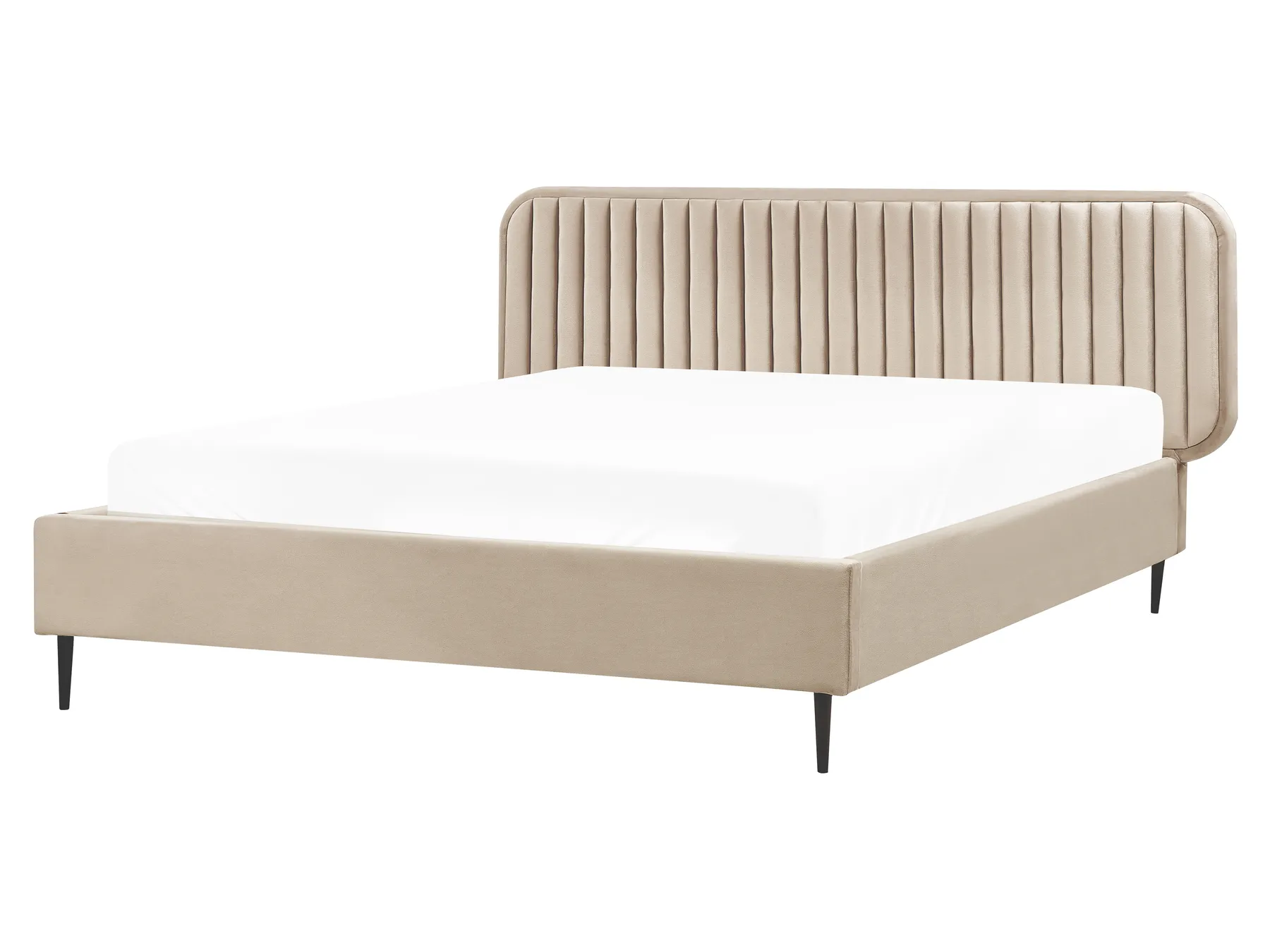 Bed Velvet BRIN 160 x 200 cm (EU King Size) Taupe_942113