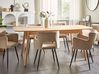 Eettafel uitschuifbaar MADOX Licht eikenhout 150/190 cm 90 cm