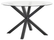 Gartentisch MALETTO 120 cm 120 cm Glas Schwarz_956891