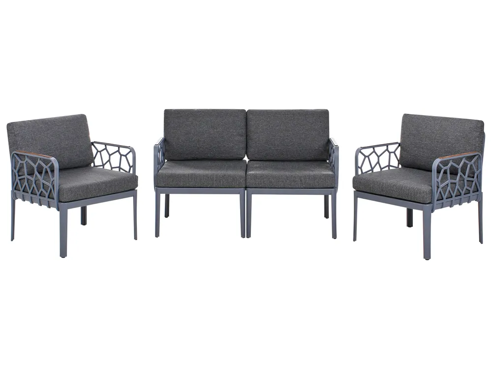 Gartensofa Set 4-Sitzer ERICHE Dunkelgrau