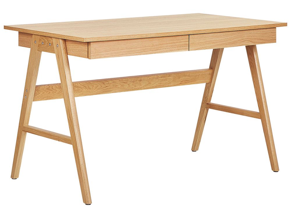 Delovna miza SHESLAY 120 cm 70 cm S predali Svetlo rjava