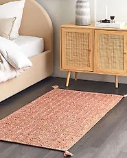 Rug MUGLA Orange 80 x 150 cm Cotton_1179167