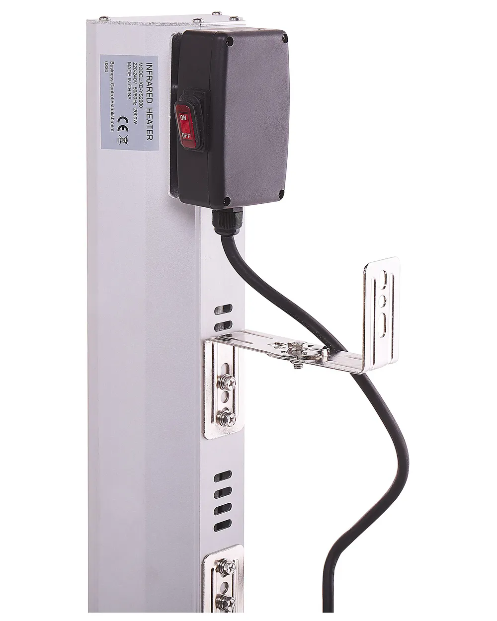 Stenski infrardeči zunanji grelnik BROMO 2000 W Silver_815755