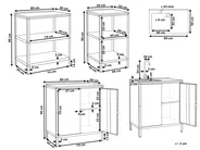 Outdoor-Küche 4er Set mit Spüle VILAMA Grün Metall_974122