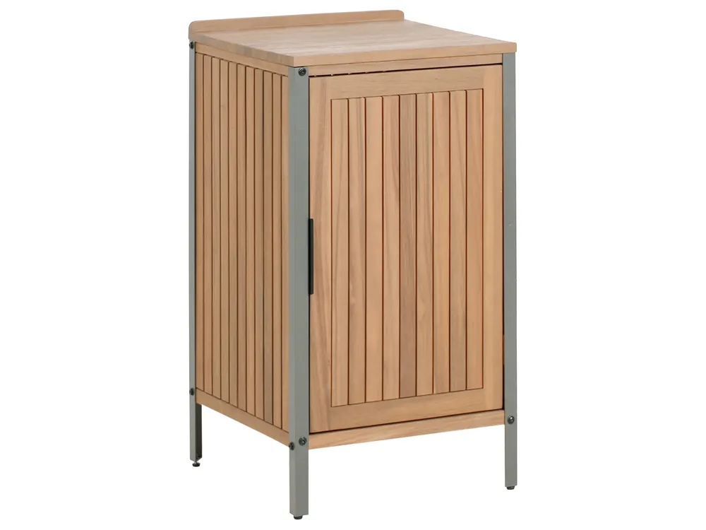 Outdoor-Küche 3er Set mit Spüle IVREA Braun / Schwarz zertifiziertes Akazienholz_988422
