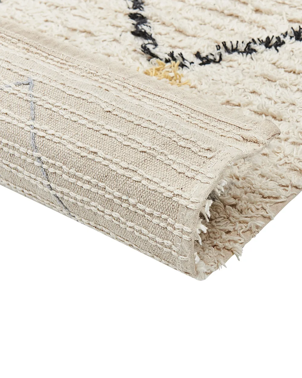 Rug TEZPUR Beige 80 x 150 cm Cotton_839278