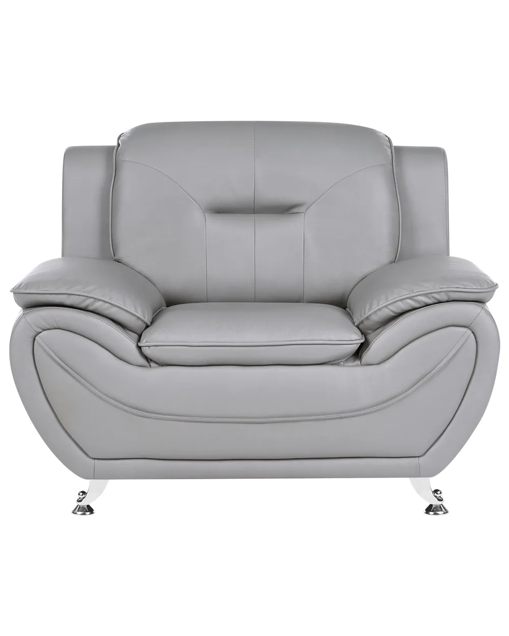 Armchair LEIRA Faux Leather Grey_1058625