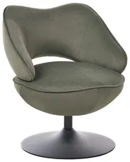 Swivel Armchair SANDET Velvet Dark Green_1071994