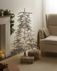 Outdoor Decoration LED HASSLAN 125 cm Christmas Tree White_1025822