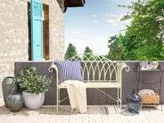 Gartenbank MILAZZO 130 cm Metall Hellgrün_825346