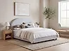 Bett mit Lattenrost Chenillegewebe VAUCLUSE 160 x 200 cm Hellblau
