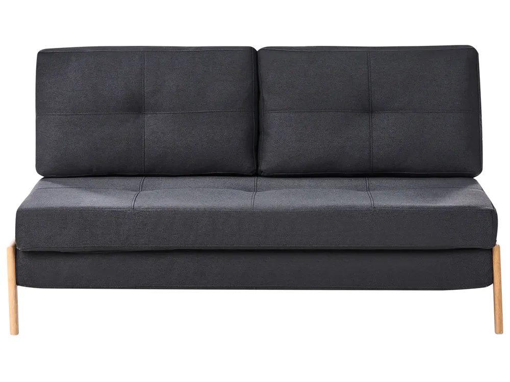 Living Room Set 3 Seater EDLAND with Bench Fabric Black_1040988